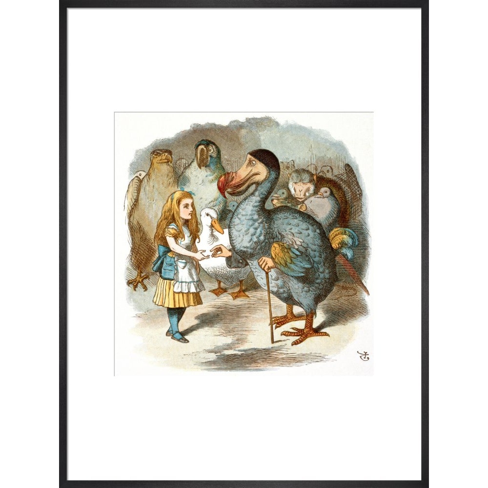 The Caucus-Race print in black frame