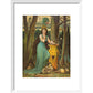 Fairy tale in the forest print in white frame