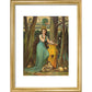 Fairy tale in the forest print in gold frame