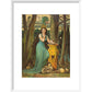 Fairy tale in the forest print in white frame