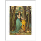 Fairy tale in the forest print in white frame