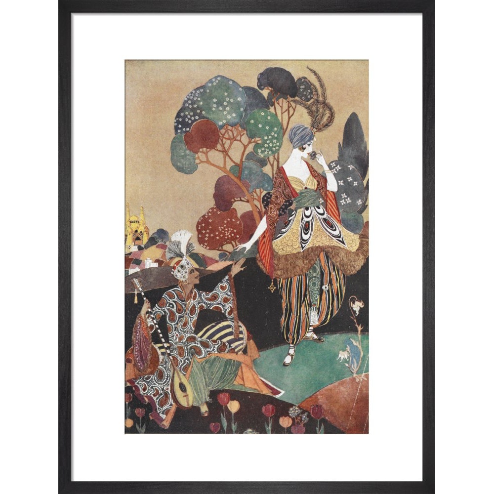Rubaiyat of Omar Khayyam print in black frame
