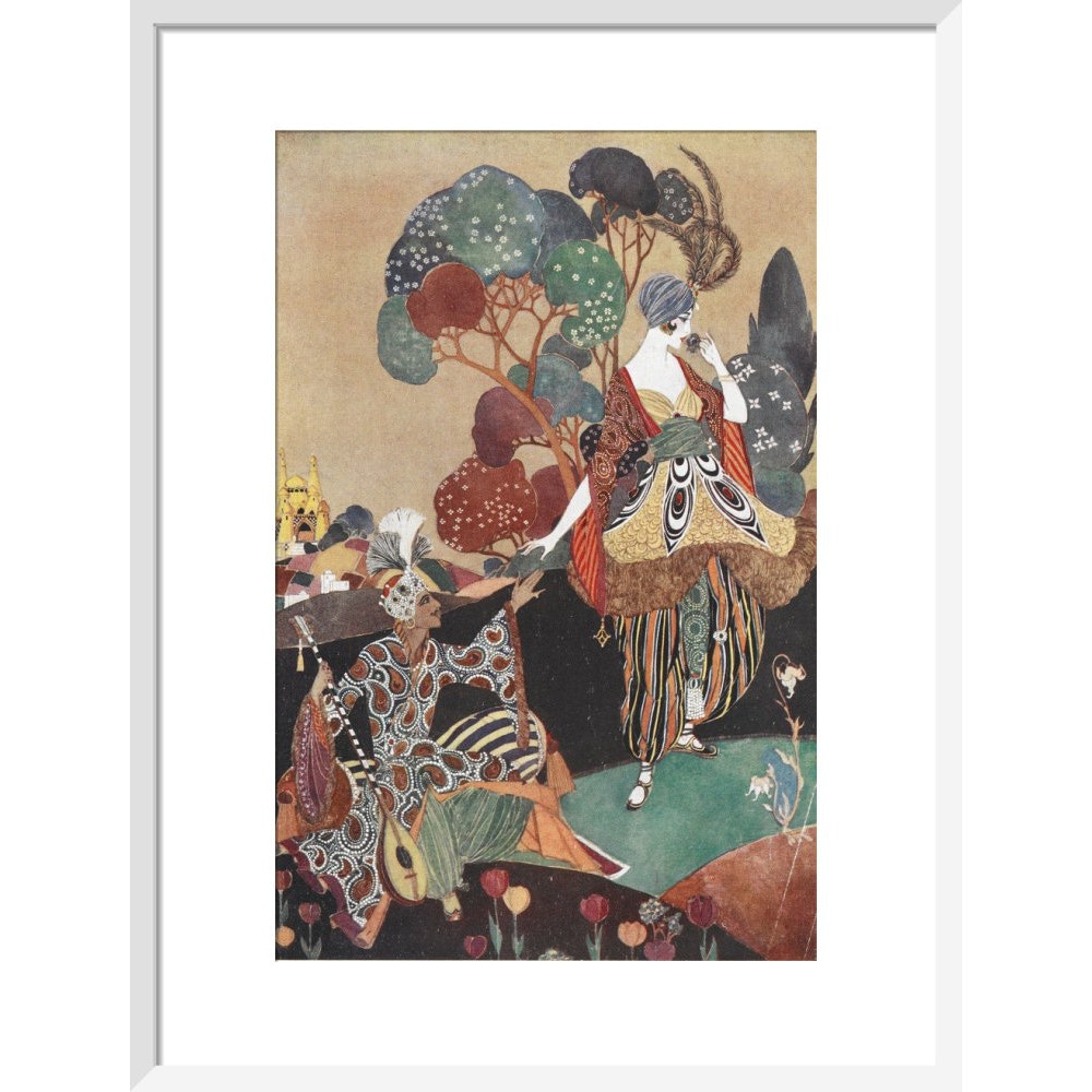 Rubaiyat of Omar Khayyam print in white frame