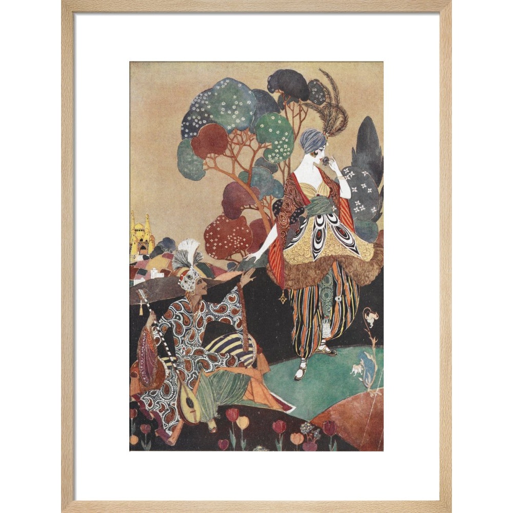 Rubaiyat of Omar Khayyam print in natural frame