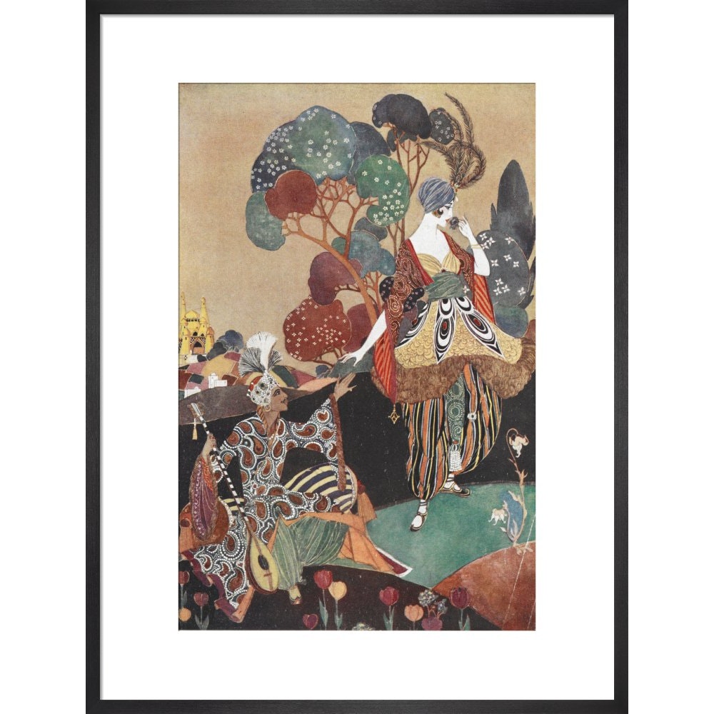 Rubaiyat of Omar Khayyam print in black frame