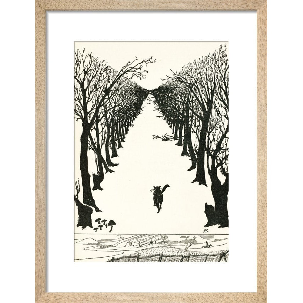 The Cat that Walked by Himself print in natural frame