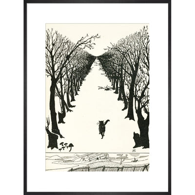The Cat that Walked by Himself print in black frame