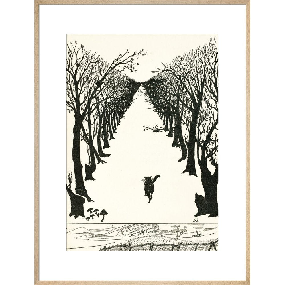 The Cat that Walked by Himself print in natural frame