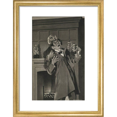 The Strange Case of Dr. Jekyll and Mr. Hyde print in gold frame