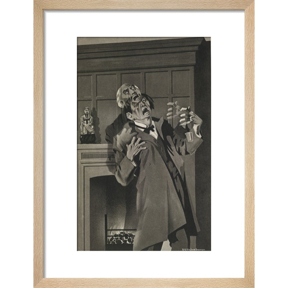 The Strange Case of Dr. Jekyll and Mr. Hyde print in natural frame