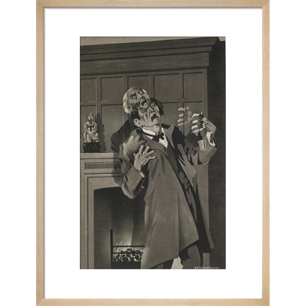 The Strange Case of Dr. Jekyll and Mr. Hyde print in natural frame