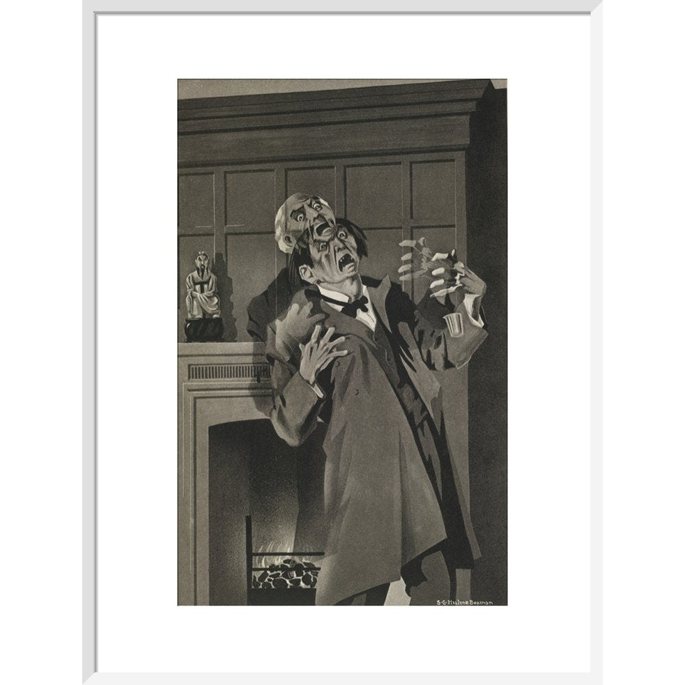 The Strange Case of Dr. Jekyll and Mr. Hyde print in white frame