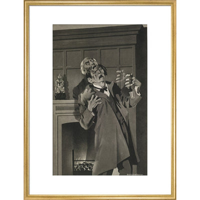 The Strange Case of Dr. Jekyll and Mr. Hyde print in gold frame