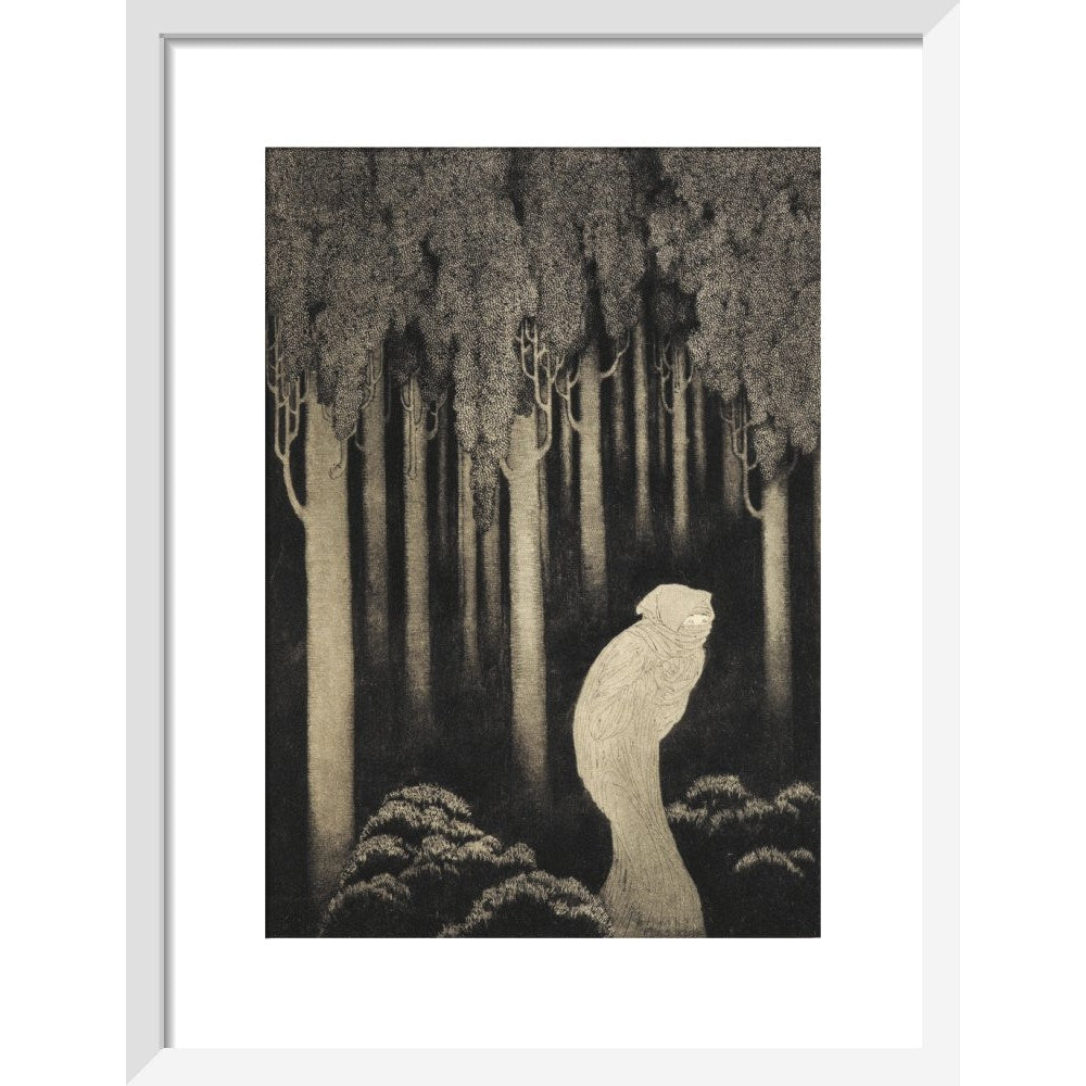 'Hish' from The Gods of Pegana print in white frame