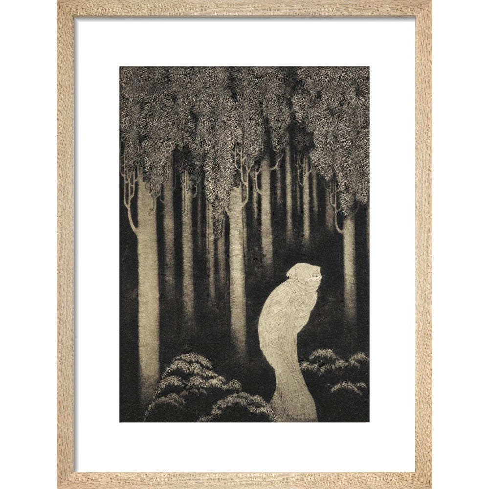 'Hish' from The Gods of Pegana print in natural frame
