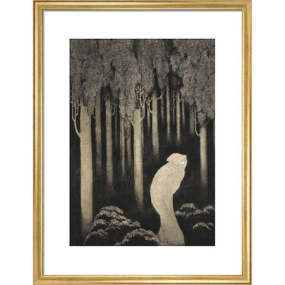 'Hish' from The Gods of Pegana print in gold frame