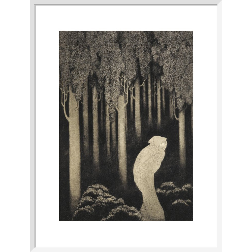 'Hish' from The Gods of Pegana print in white frame