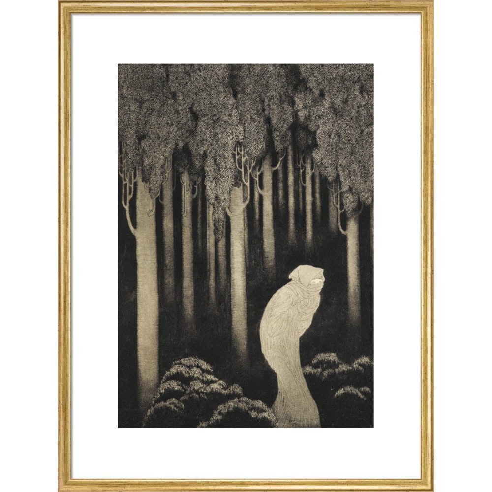 'Hish' from The Gods of Pegana print in gold frame