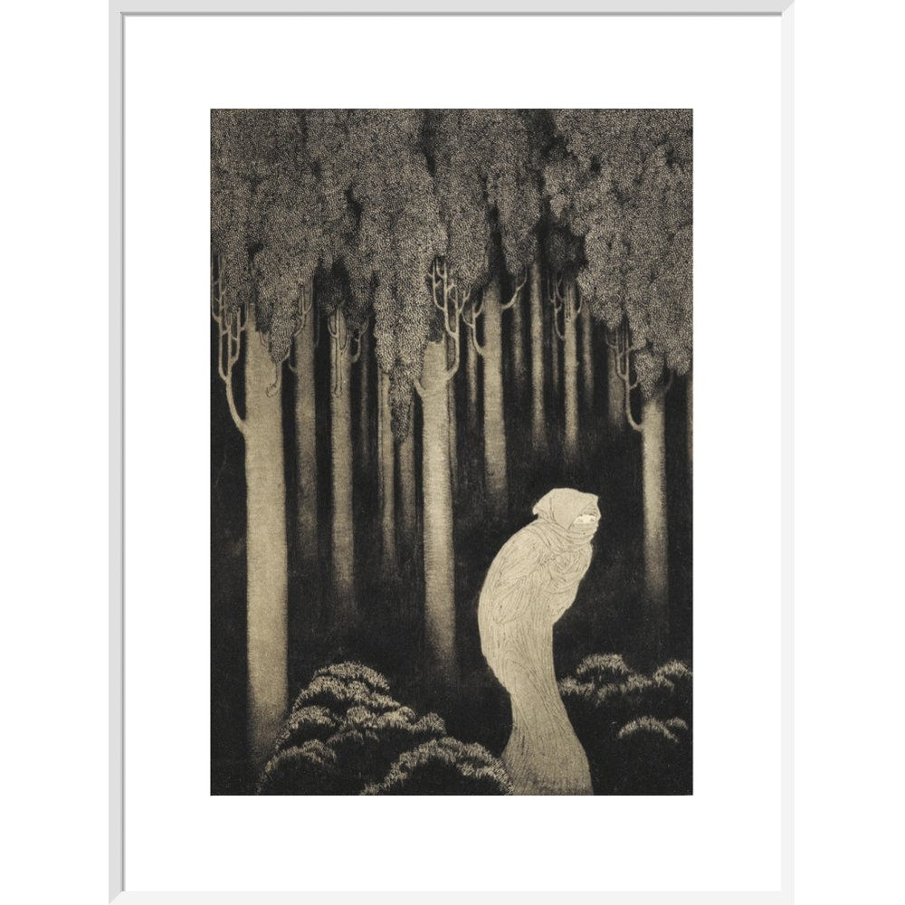 'Hish' from The Gods of Pegana print in white frame