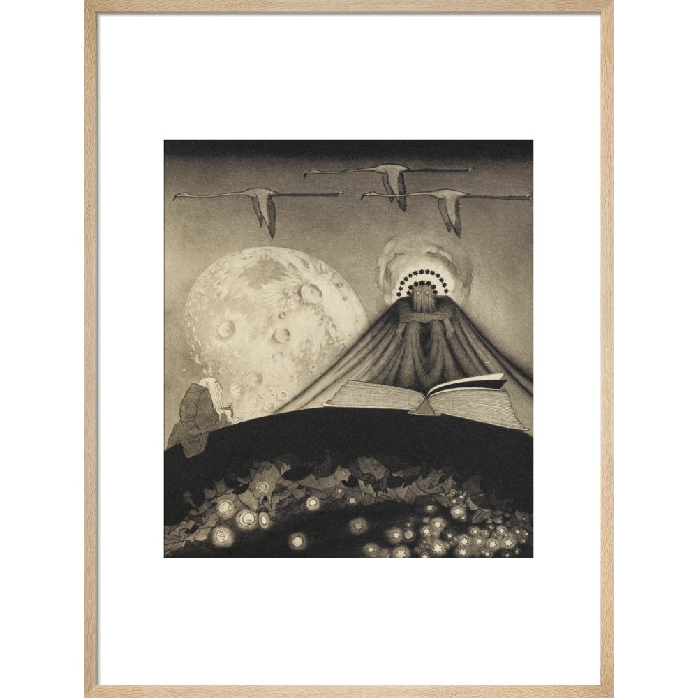 'It' from The Gods of Pegana print in natural frame