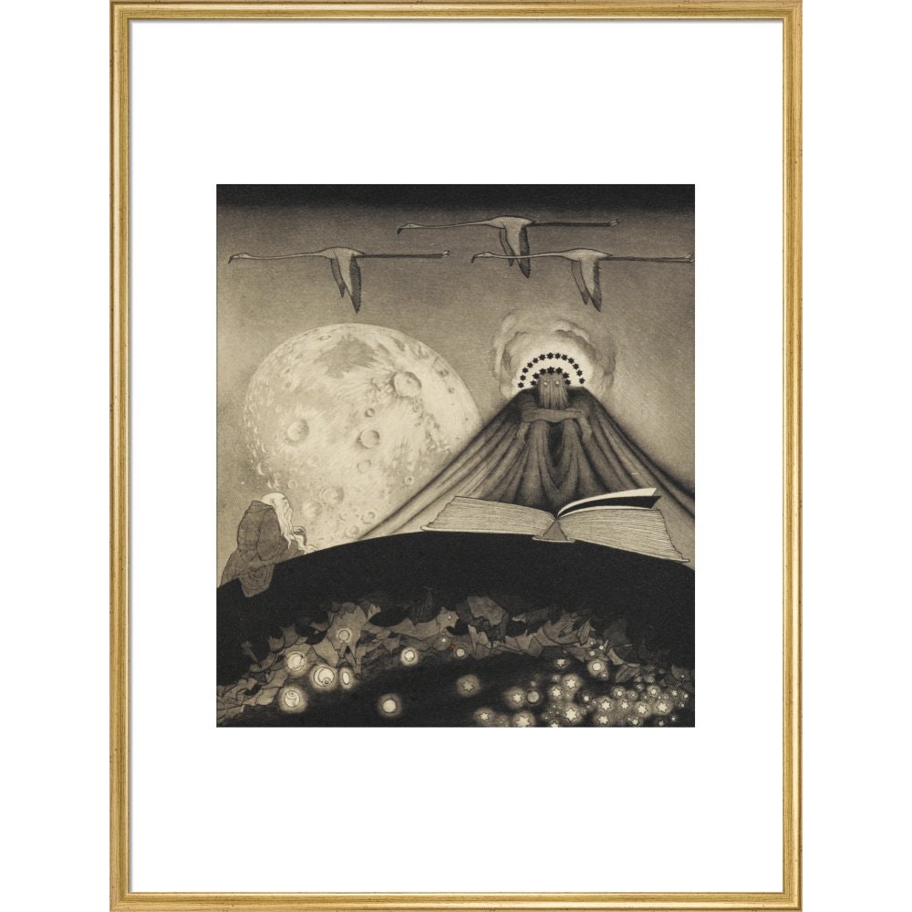 'It' from The Gods of Pegana print in gold frame