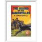 Hound of the Baskervilles book cover print in white frame