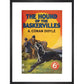 Hound of the Baskervilles book cover print in black frame