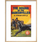 Hound of the Baskervilles book cover print in natural frame