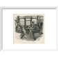 Sherlock Holmes and Dr Watson print in white frame