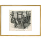 Sherlock Holmes and Dr Watson print in gold frame