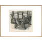 Sherlock Holmes and Dr Watson print in natural frame