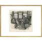 Sherlock Holmes and Dr Watson print in gold frame