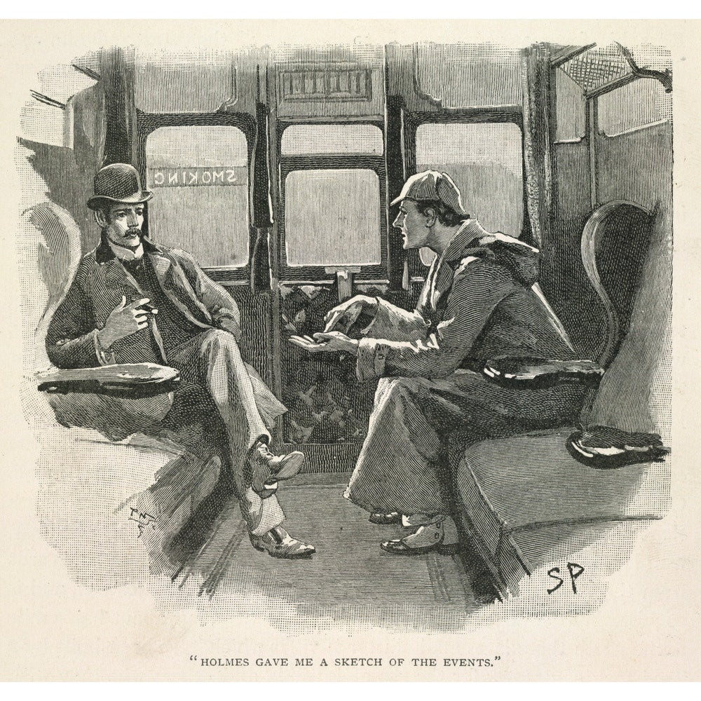 Sherlock Holmes and Dr Watson print