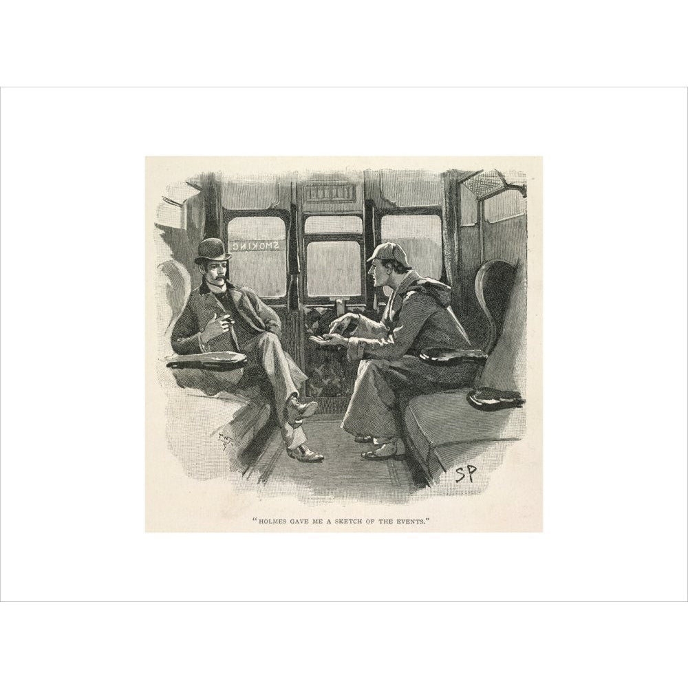 Sherlock Holmes and Dr Watson print unframed