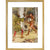 Robin Hood and Guy of Gisborne fighting print in gold frame