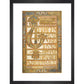 Beginning of the Gospel of St Matthew, from the Harley Golden Gospels print in black frame