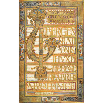 Beginning of the Gospel of St Matthew, from the Harley Golden Gospels print