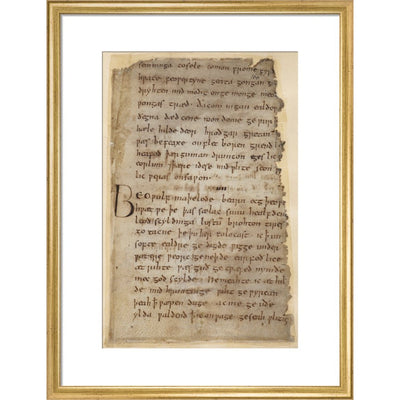 Beowulf print in gold frame