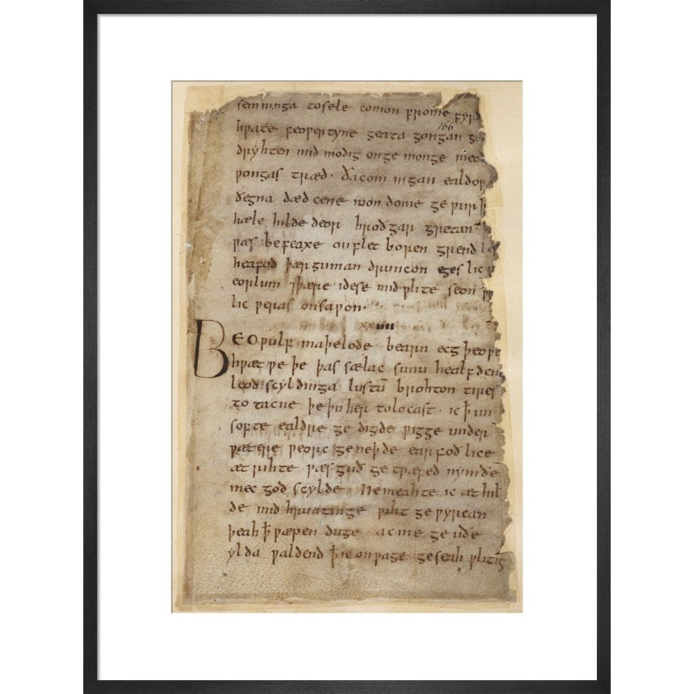 Beowulf print in black frame