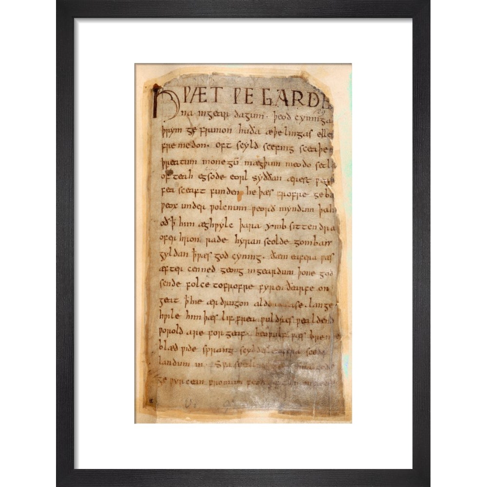 Beowulf print in black frame