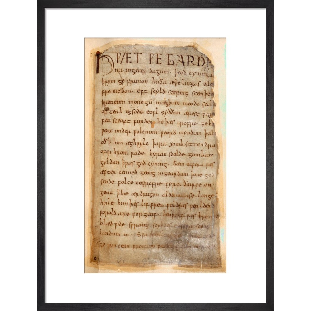 Beowulf print in black frame