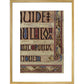 Detail of a cat, from a page of the Lindisfarne Gospels print in gold frame
