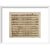 Handel's Messiah print in white frame