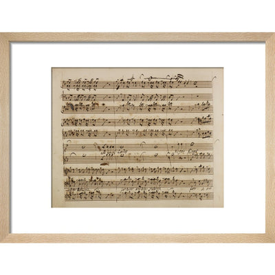 Handel's Messiah print in natural frame