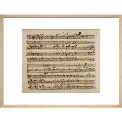Handel's Messiah print in natural frame