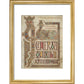 Incipit page of St. Matthew's Gospel print in gold frame