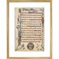 Luttrell Psalter print in gold frame