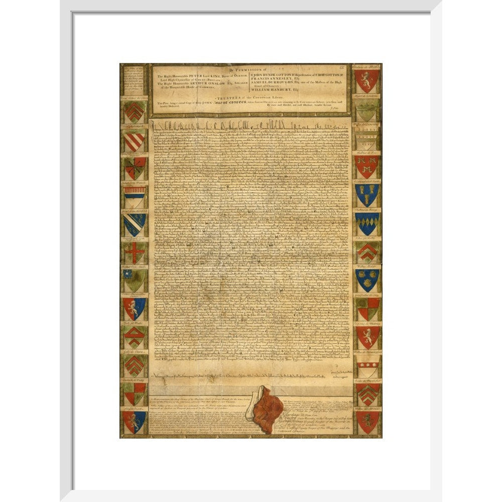 Magna Carta print in white frame