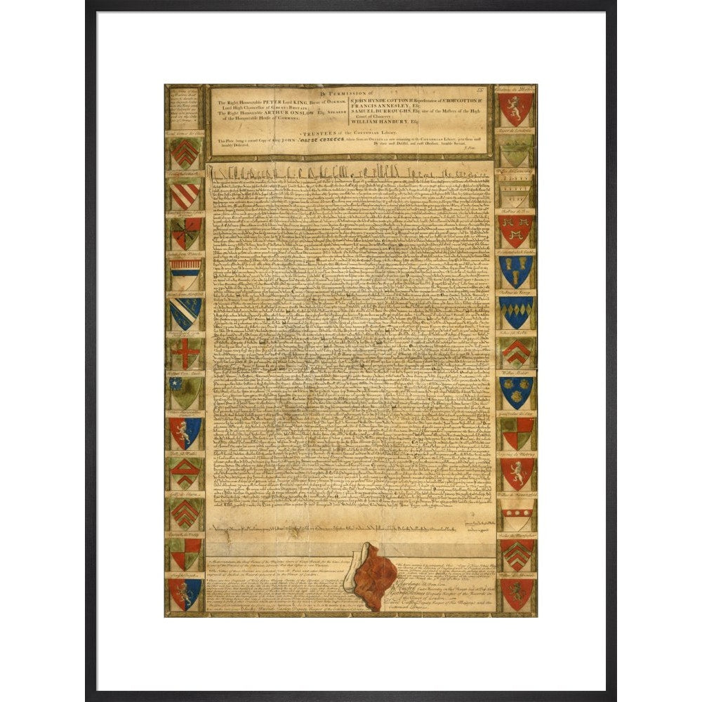 Magna Carta print in black frame