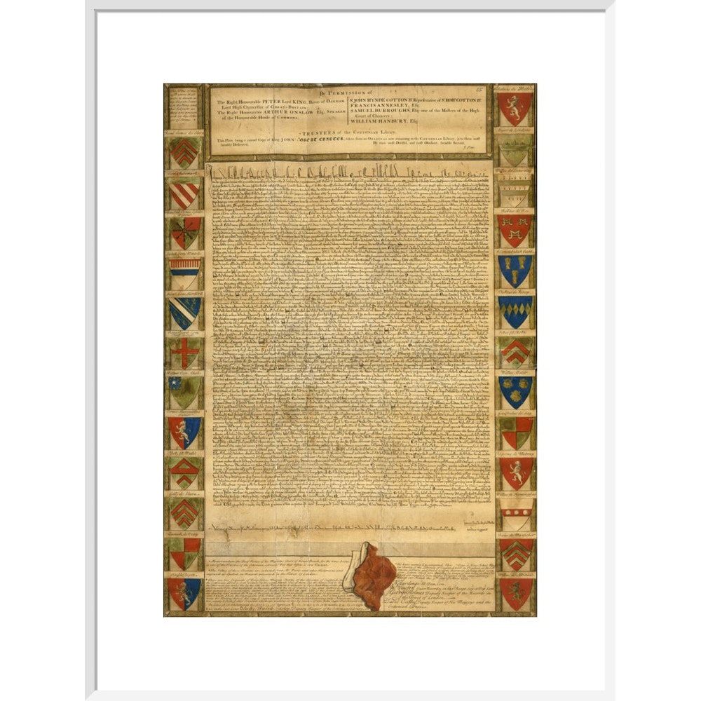 Magna Carta print in white frame